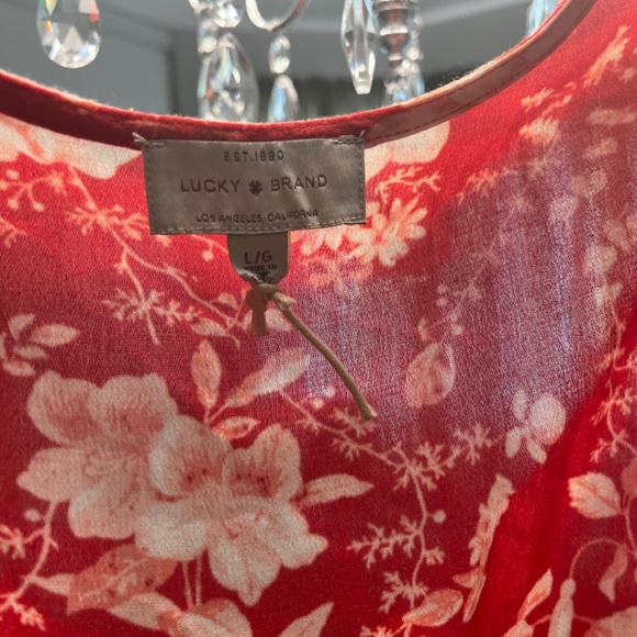 COPY - Lucky Brand Red Blouse - Picture 4 of 5